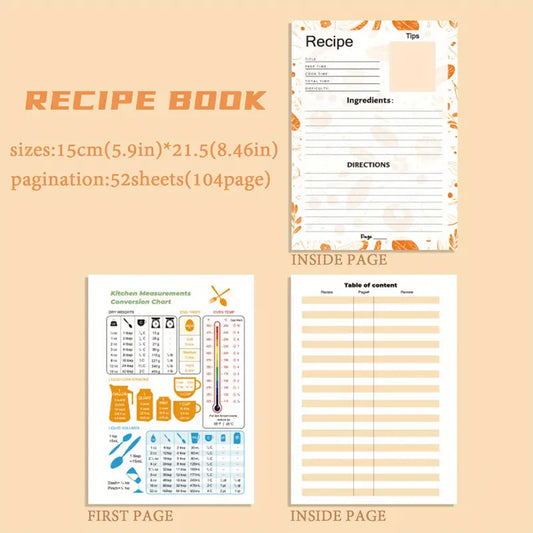 Recipe Book Notebook