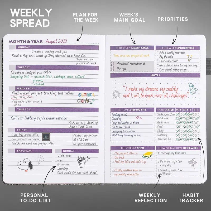 Undated A5 Weekly Planner