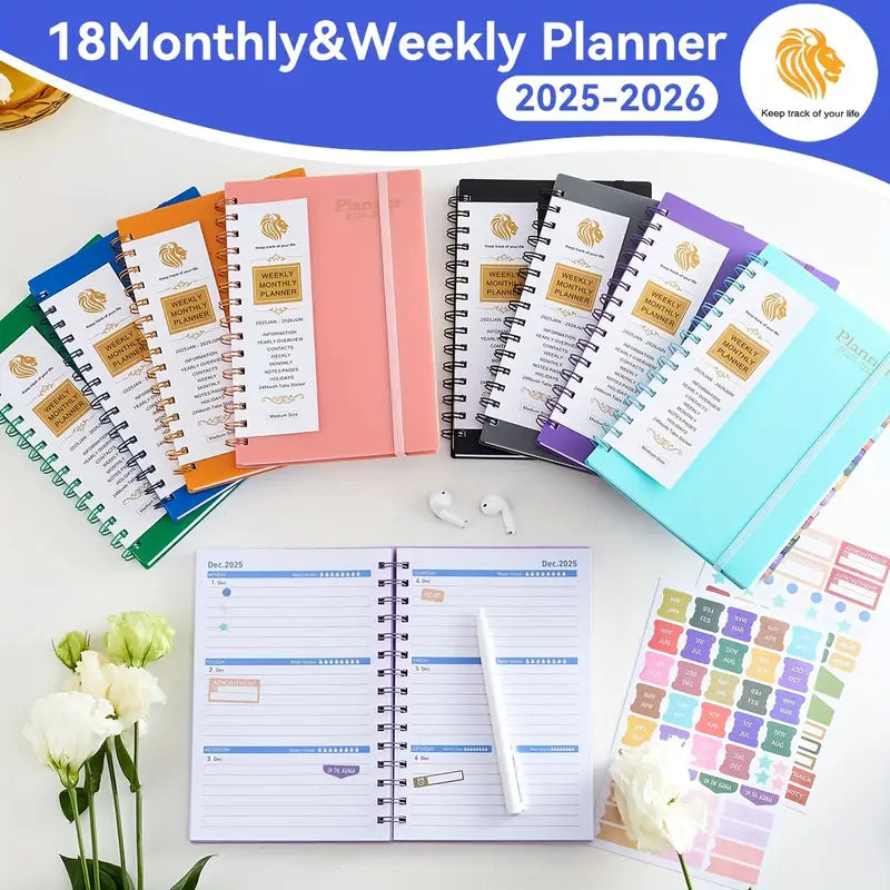 18-Month Calendar Plan – Weekly & Monthly Organizer