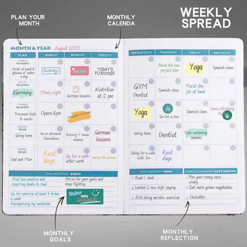 Undated A5 Weekly Planner